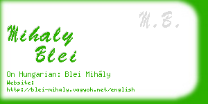 mihaly blei business card